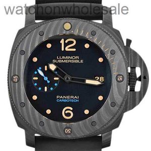 Trendy lederen band Panerra kijkt Men Men Women Hoge kwaliteit Automatische onderzeeër Titanium Metal Automatisch mechanisch horloge Heren Watch PAM00616