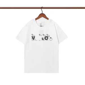 Camiseta de moda con estampado de letras, moda de manga corta para parejas en blanco y negro con la misma ropa informal de nivel inferior con diseño de hip hop, blusa de cuello redondo de algodón puro