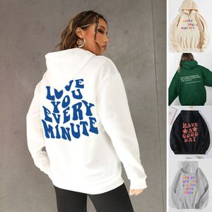 Trendy letter gedrukt heren en dames hoodies sweatshirts hooded winter lente plus size paar losse trui s3xl fy5535