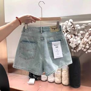 Trendy Live Force Light Blue A-Line Denim Shorts Dames Summer Spicy Girl High Taille Slimming Hot Pants