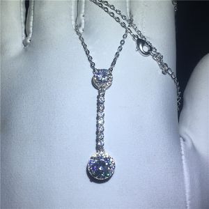 Pendentif de tennis à la mode avec collier en argent sterling 925 5A zircon Cz pendentifs de mariage de fiançailles pour les femmes cadeau de mariée