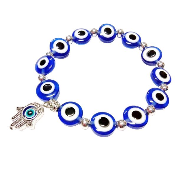 Pulseras de moda con amuleto de la suerte para mujer, brazaletes de ojo de diablo Retro, pulsera de ojos malvados de diablo griego turco azul, joyería para mujer, regalo