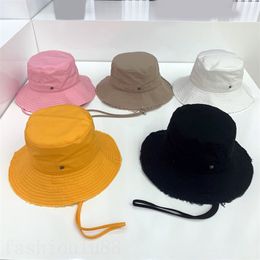 Sombrero de cubo rosa gorra de diseñador playa multicolor retro le bob casual cordón largo mujeres sombreros de lujo pescador ala ancha clásico de moda PJ027