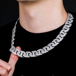 Trendy heren kubieke zirkonia rap cuban ketting volledige diamanten hiphop miami stoeprand kettingen kettingen wit 14k geel goud punk rock fijne kwaliteit ijsje uit sieraden voor mannen