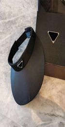 TRENDY Metal Triangle Visors Caps Summer Outdoor Sun Hat Designer LETTER VIDE TOP CAPS4908642