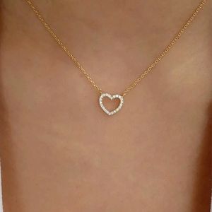 Trendy meerlagige hartvlinder ketting voor vrouwen mode goud zilveren kleur geometrische ketting kraag sieraden cadeau