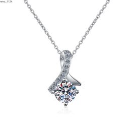 Trendige Halskette 2023 Sterling Silber Missonite Diamant Halskette 925 Silber Zirkon Schmuck Tennis Kette Halskette für Frauen