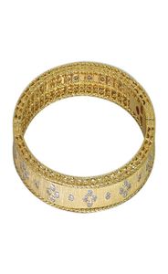 Trendy nieuwe komende manchetarmers met stenen kristal voor dames armband charme paar vrouwelijke dames geel goud kleur armbanden Indian9118975
