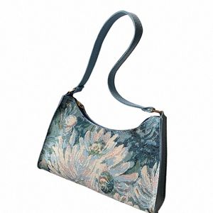 Bagure d'aisselle de peinture à l'huile à la mode pour les femmes Fi Sac à bandoulière Small Shop Handbag Sac à main Sac à main Sac à bras L6ZR #