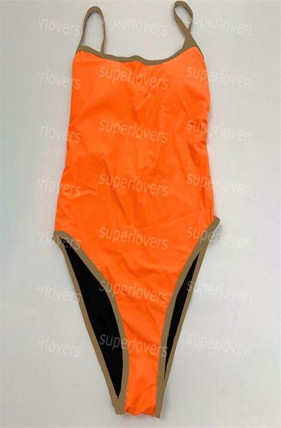 Maillot de bain une pièce à la mode femmes confortable rembourré fronde maillots de bain charmant Orange maillot de bain plage maillots de bain 8494033