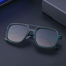 Gafas de sol piloto cuadradas ovaladas de moda, montura de plástico y metal con colores especiales, gafas de sol UV400 para conducción al aire libre