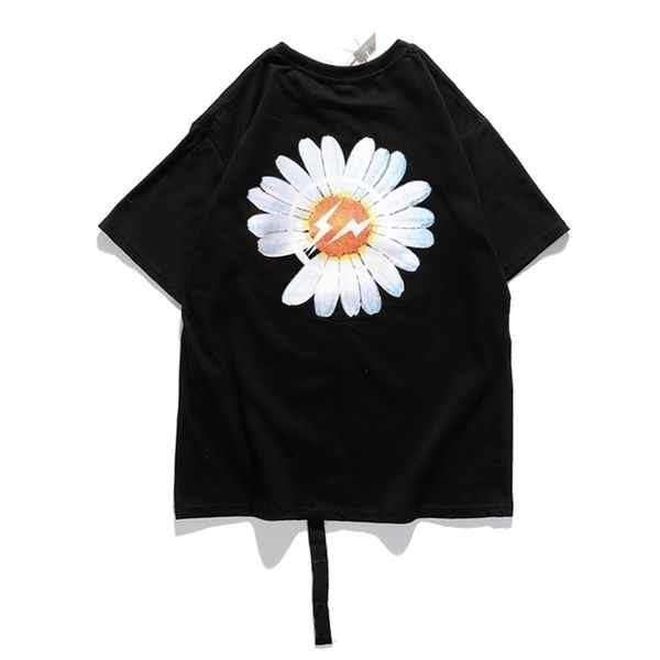 TRENDY PEACEMINUSONE G-Dragon Daisy T-shirts Men Femmes Summer Loose Casual Fashion PEACEminusone Top Tees 210420