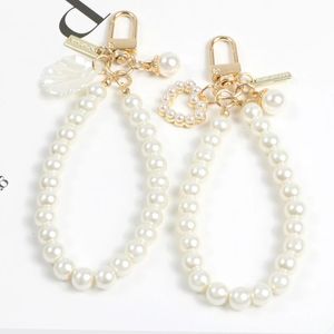 Perles à la mode alliage perlé porte-clés pour femmes nouvelle coque de téléphone portable chaîne porte-clés accessoires porte-clés breloque cadeaux