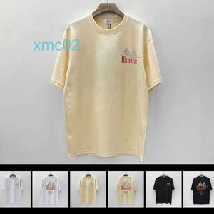 Trendy RH Limited Rhude Leisure High Street Hip Hop Summer New Loose Round Round Round Neck korte mouw T-shirt