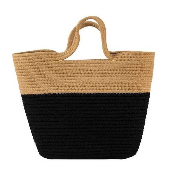 Sacs de luxe à épaule tendance sacs de main de créateur de mode sacs de fourre-tote tissé colorés corde plage de vacances fille sac à main sac de créateur 240311