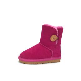 Trendy Snow Boots for Children Mid Calf Booties Unisex Toddlers Echte lederen winter verkocht Bottes schoenen