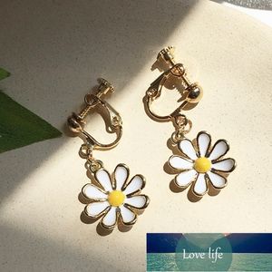 Trendy Sweet Daisy Koreaanse oorbellen voor vrouwen tiener meisjes eenvoudige Koreaanse mode oor clips studs partij sieraden zomer dragen geschenken fabriek prijs expert ontwerpkwaliteit