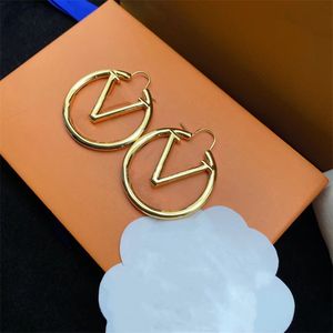 Trendy dikke hoepel oorbellen Designer sieraden mode vergulde zilveren gouden rozen oorbellen voor dame dames feest new lovers street hoepels verloving bruidsgeschenk voor bruid