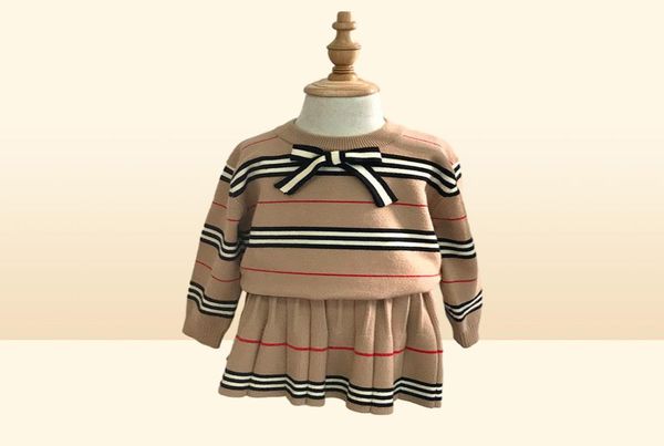 Vestidos de moda para niña pequeña, ropa bonita de diseñador de primavera para bebé recién nacido, conjunto para niñas pequeñas, tela 3991455