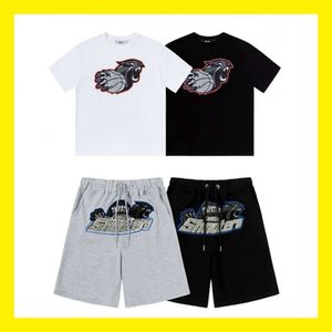 Trendy Trapstar Tiger Head geborduurde shorts Gedrukte korte mouwen T-shirts Sports en Casual Capris Set Summer