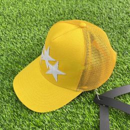 Trendige Unisex-Ballkappen, lässige Baseballkappe aus Segeltuch mit drei Sternen