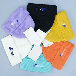 Bonnet unisexe tendance, chapeau tricoté décontracté Wd, chapeau de rue pour printemps et automne