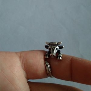 TRENDY VINTAGE BULL RING GOLD COLOR COL COW COW SINGS SHIP GRATUIT 240202