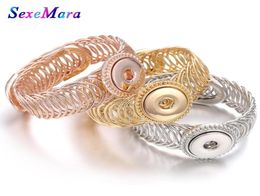 Brazaletes de joyas redondas bohemias de mujeres con botones de joyería bohemio ajustado 18 mm pulsador para mujeres brazalete2840984
