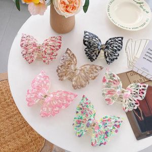 Femmes à la mode Extra Large Hair Claw Clips Colored Decorative Design Dector Hollow Butterfly Hair Hair Clip Filles ACCESSOIRES DE CHEIL