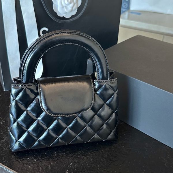 Sac femme tendance huile cire peau de vache Super Mini sac diamant treillis chaîne bandoulière sac à main