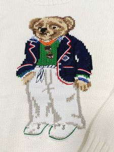 Trendy damestruien nieuwe kleine beren handgemaakte geborduurde ronde nek pullover trui