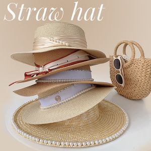 Trendy dames strohoeden zomer strand zon hoed geweven top hoed pappen dames vakantie zon hoed