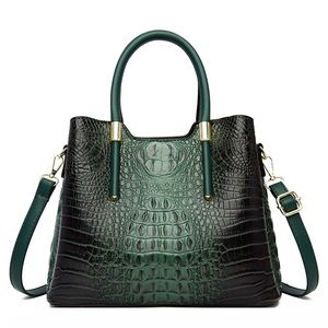 Trendy Womens Bags Crocodile Pattern Design Handtas PU Outdoor Casual Schoudertas