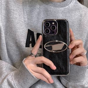 Trendy y2k Phone Cases Designers Luxurys Sparkling Black Silver Letter D iPhone Cover Pour Hommes Femmes Marques Casual Fashion Phonecases