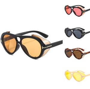 Lunettes de soleil pilote jaunes à la mode, lunettes de soleil surdimensionnées de styliste des années 90, Style d'été Vintage pour femmes et hommes