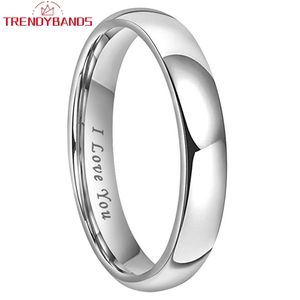 Trendyband wolfraam carbide trouwband verlovingskoppels sieraden 4 mm 6 mm 7 mm 8mm 10 mm ik hou van je gegraveerde ring 240401