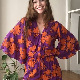 Trendyol Flower Print Viscose Pajamas tissé Set Thmss20PT0283 220511