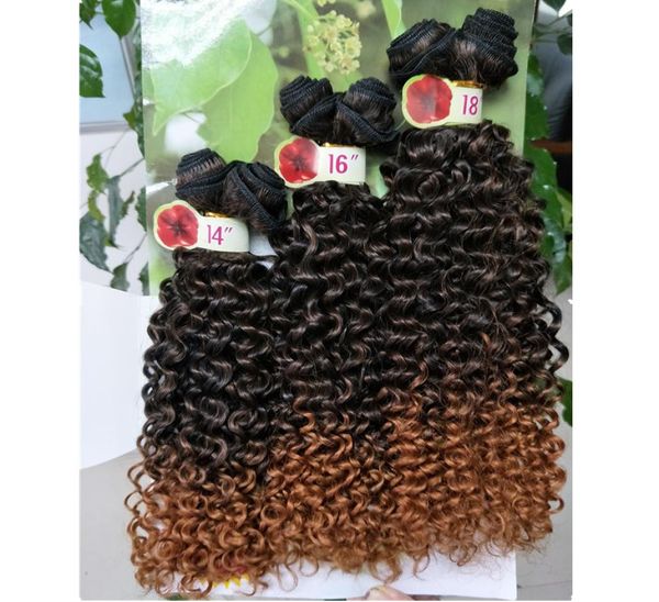 Tress Hair Deep Wave Color de cabello sintético 27 Jerry Curl Extensiones de cabello sintético Trenzado púrpura Trenzas de crochet Tejidos Wholes5921542