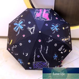 Parapluie solaire automatique à trois volets, Protection Uv, double usage, marque de mode féminine