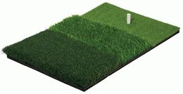 Tapis de frappe de golf à trois niveaux avec tee en caoutchouc - Practice Aid Golf