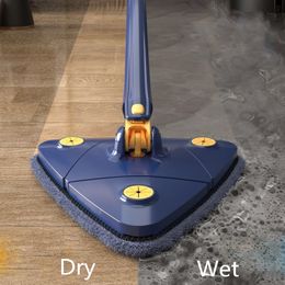 Triangle 360 nettoyage de nettoyage de nettoyage télescopique plafond ménage de nettoyage de la brosse de nettoyage auto-drainage pour nettoyer les carreaux et les murs