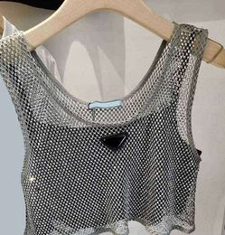 Triangle Insignia Diamond Tank Tops Sling Set Camis para mujeres Munas sexy Vest 4412ss
