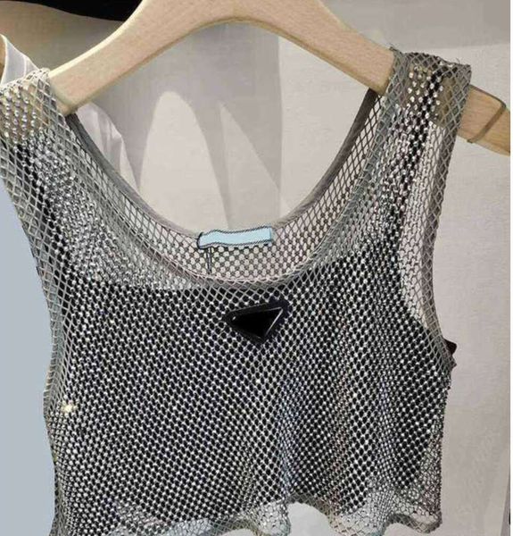 Triangle Badge Diamond Tops Tops Womens Sling Set Camis for Women Sex Sexy Summer Vest 4812ess