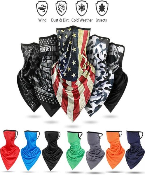 Triangle cagoule cou guêtre tête visage cou Tube Bandana écharpe extérieure bouche couverture Wrap AntiUV antipoussière pour cyclisme Biker8538569