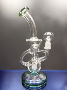 Triangle verre bong recycleur capiteux plates-formes pétrolières uniques dab plates-formes conduites d'eau bécher pipe 14.4mm joint zeusartshop