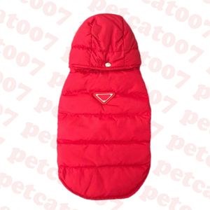 Triangle Logo animaux gilet manteau chien vêtements Designer veste à capuche pour animaux de compagnie hiver chiens manteaux chauds deux couleurs 188y