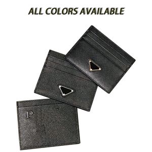 Triangle prad porte-monnaie été luxe Designer carte de crédit pack porte-cartes de marque porte-clés porte-passeport femmes hommes avec boîte en cuir véritable dame logo en métal