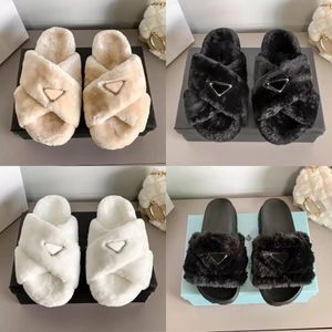 Driehoek slipper ssandals schoenen vrouwen shearling glijbanen rubber zool slip op strand flats dame slipperssl details soft comfort winter casual casual