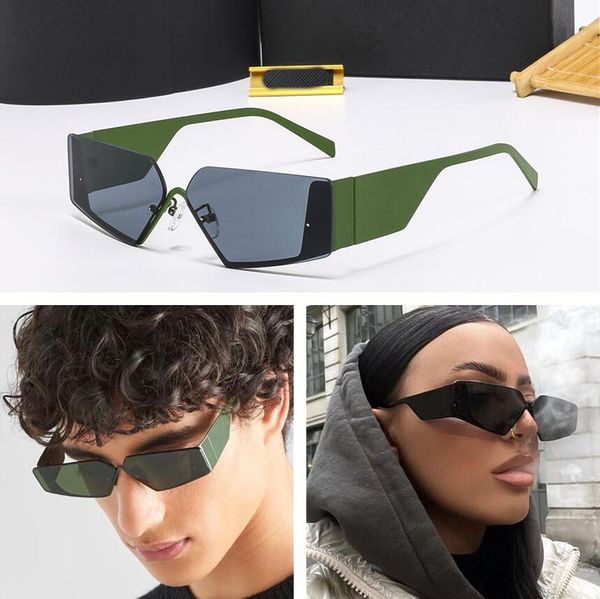 Triangle Symbole Cool Lunettes de soleil corne de buffle SPR08Y Mens Square Frame lunette womens new Designer Blue frame glassess Casual Event Party beach Glasses With Box