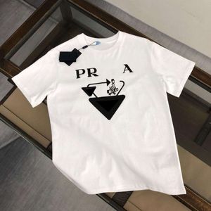 Triangle T-shirt Designer P Topkwaliteit Luxe mode T-shirt Nieuwe kortheve unisex lente/zomer logo Letter Pure katoenen korte mouwen T-shirt